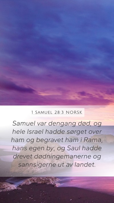 1 Samuel 28:3 NORSK Bible Verse Image