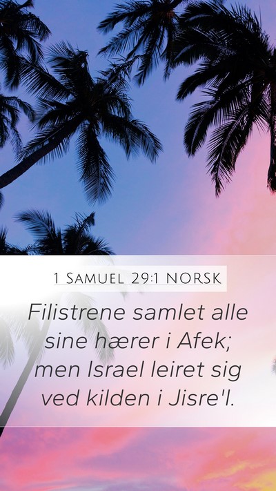 1 Samuel 29:1 NORSK Bible Verse Image