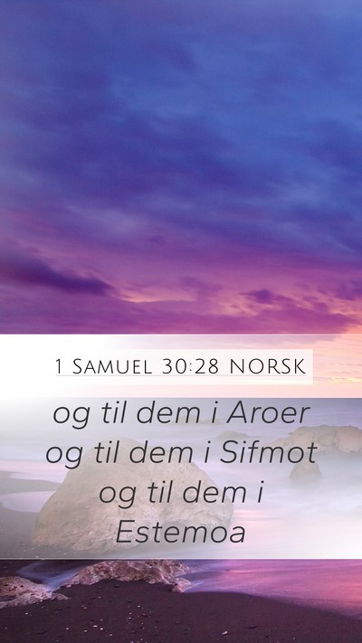 1 Samuel 30:28 NORSK Bible Verse Image