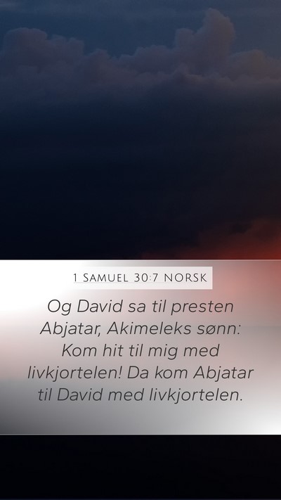 1 Samuel 30:7 NORSK Bible Verse Image