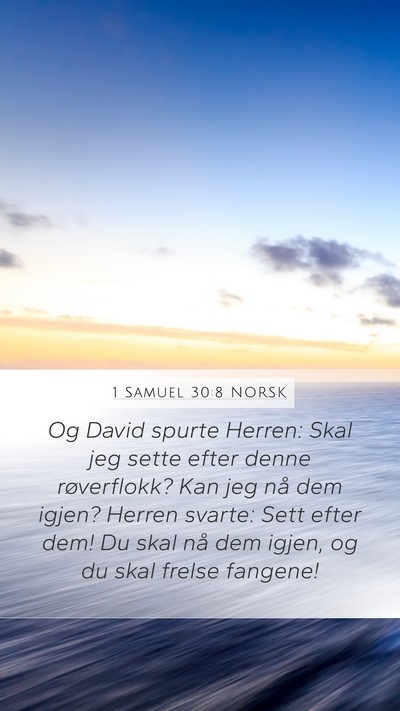 1 Samuel 30:8 NORSK Bible Verse Image