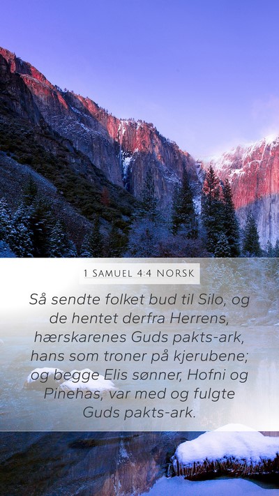 1 Samuel 4:4 NORSK Bible Verse Image
