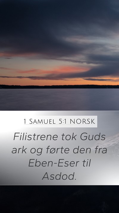 1 Samuel 5:1 NORSK Bible Verse Image