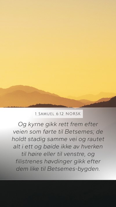 1 Samuel 6:12 NORSK Bible Verse Image