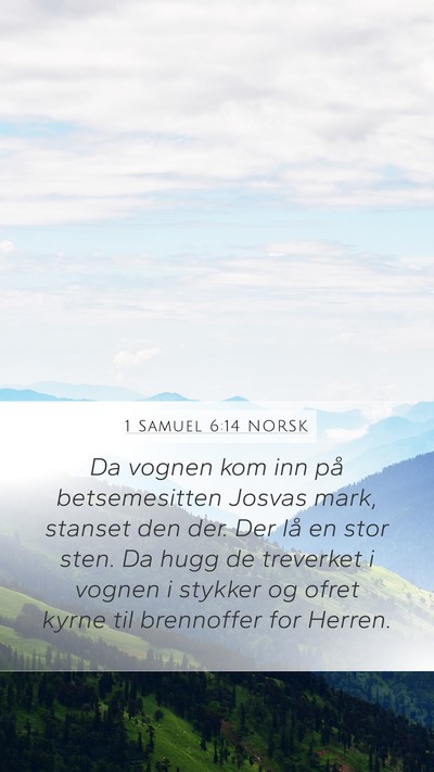 1 Samuel 6:14 NORSK Bible Verse Image