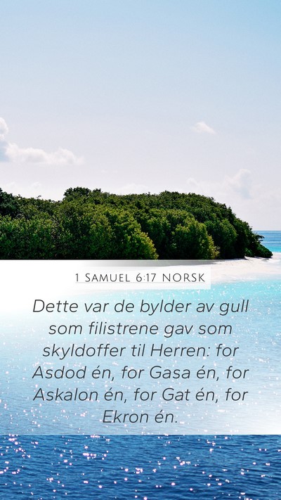 1 Samuel 6:17 NORSK Bible Verse Image