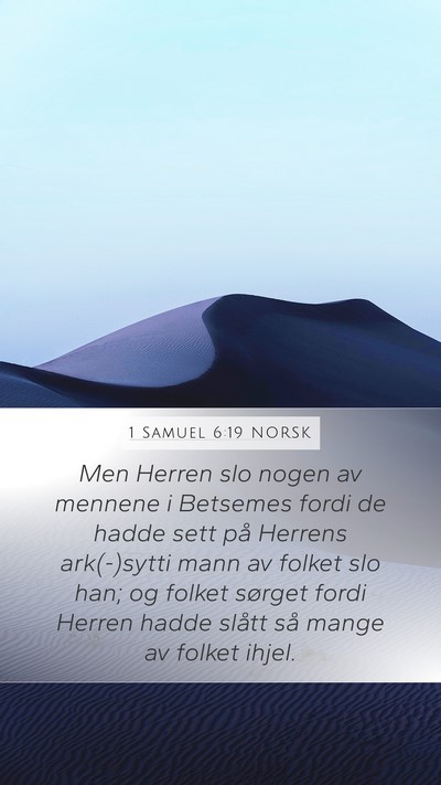 1 Samuel 6:19 NORSK Bible Verse Image