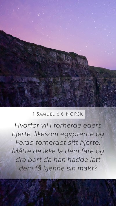 1 Samuel 6:6 NORSK Bible Verse Image