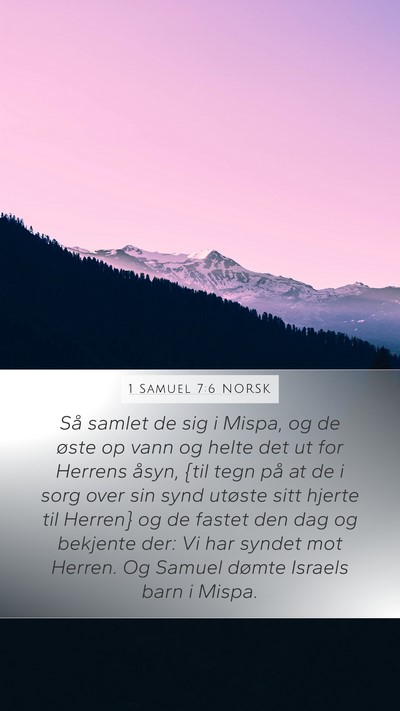1 Samuel 7:6 NORSK Bible Verse Image