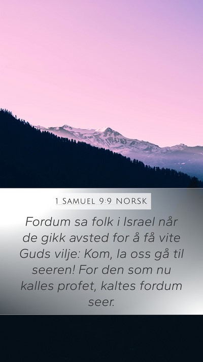 1 Samuel 9:9 NORSK Bible Verse Image