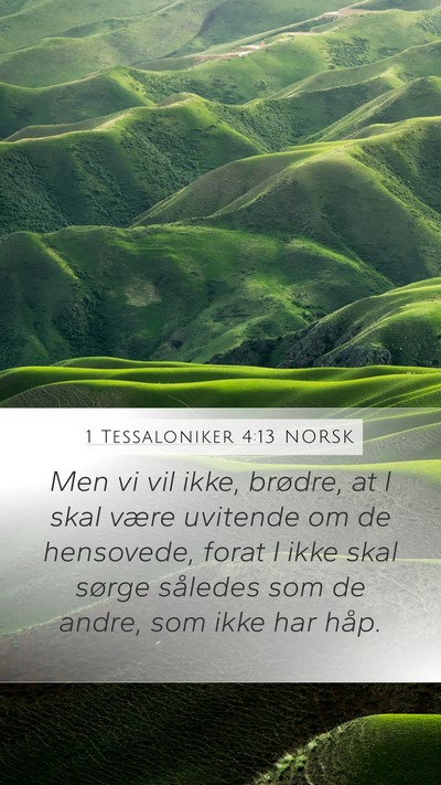 1 Tessaloniker 4:13 NORSK Bible Verse Image