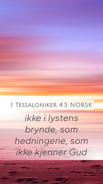 1 Tessaloniker 4:5 NORSK Bible Verse Image