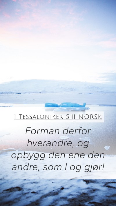 1 Tessaloniker 5:11 NORSK Bible Verse Image