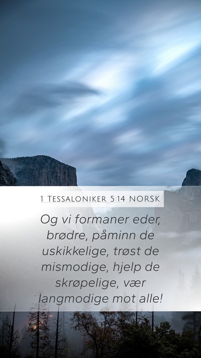 1 Tessaloniker 5:14 NORSK Bible Verse Image