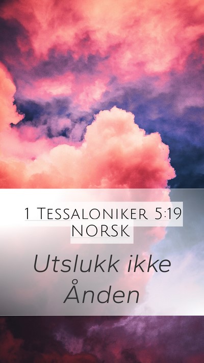 1 Tessaloniker 5:19 NORSK Bible Verse Image