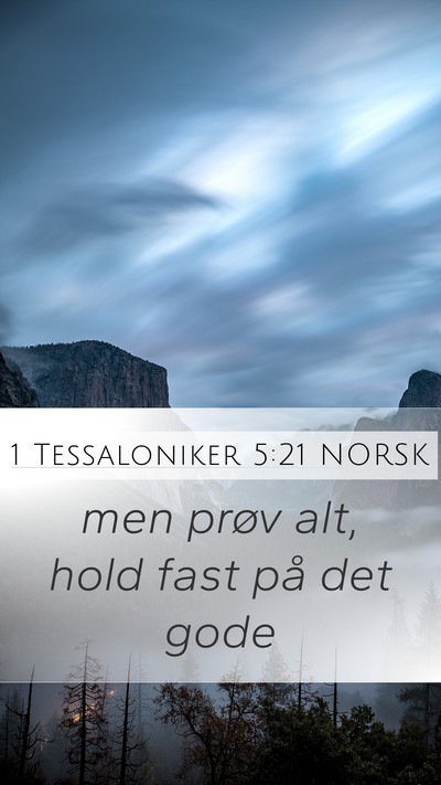 1 Tessaloniker 5:21 NORSK Bible Verse Image
