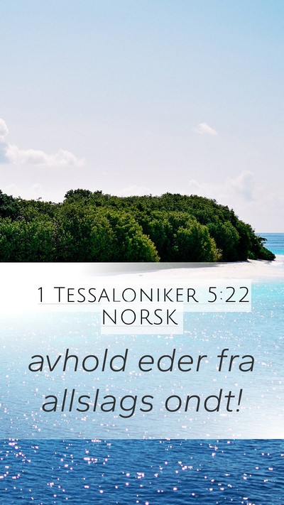 1 Tessaloniker 5:22 NORSK Bible Verse Image