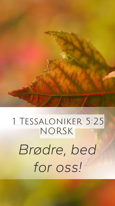 1 Tessaloniker 5:25 NORSK Bible Verse Image