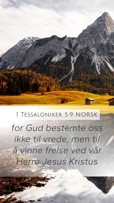 1 Tessaloniker 5:9 NORSK Bible Verse Image