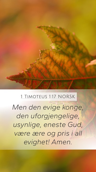 1 Timoteus 1:17 NORSK Bible Verse Image