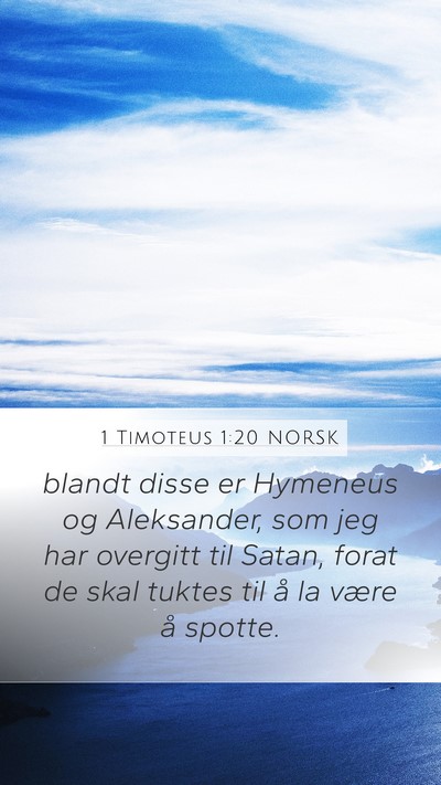 1 Timoteus 1:20 NORSK Bible Verse Image