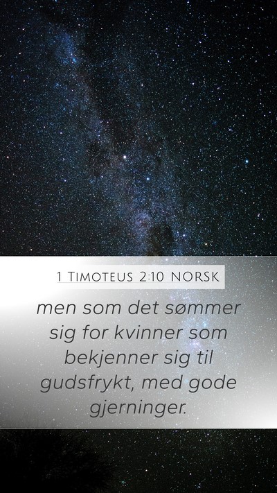 1 Timoteus 2:10 NORSK Bible Verse Image