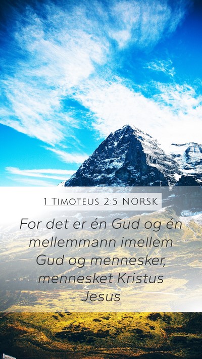1 Timoteus 2:5 NORSK Bible Verse Image