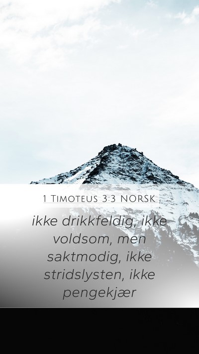 1 Timoteus 3:3 NORSK Bible Verse Image