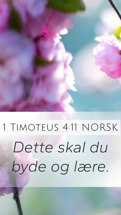 1 Timoteus 4:11 NORSK Bible Verse Image