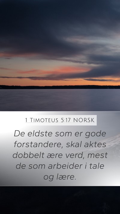 1 Timoteus 5:17 NORSK Bible Verse Image