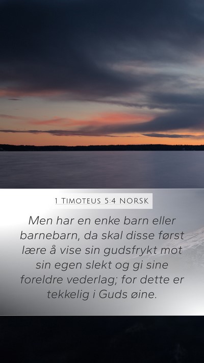 1 Timoteus 5:4 NORSK Bible Verse Image