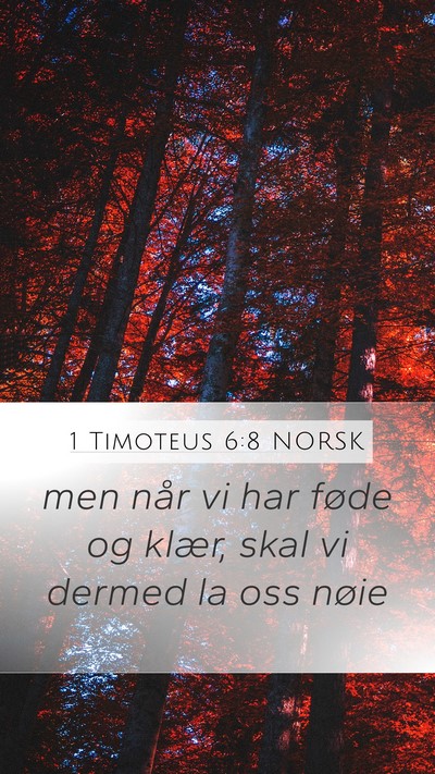 1 Timoteus 6:8 NORSK Bible Verse Image