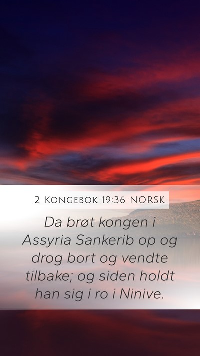 2 Kongebok 19:36 NORSK Bible Verse Image