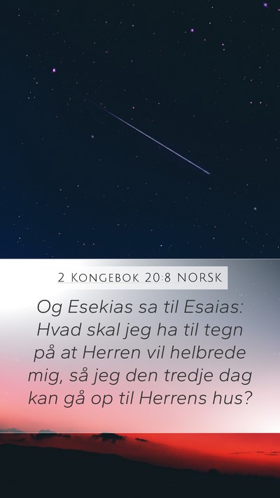 2 Kongebok 20:8 NORSK Bible Verse Image