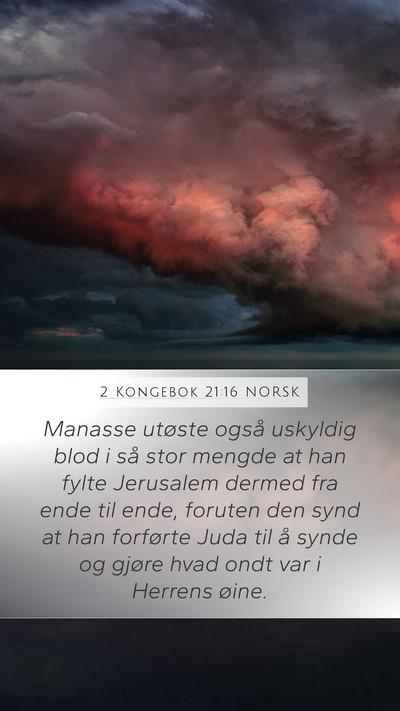 2 Kongebok 21:16 NORSK Bible Verse Image