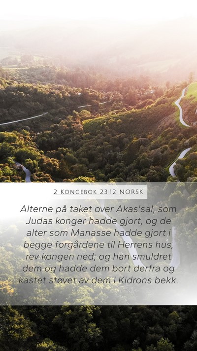 2 Kongebok 23:12 NORSK Bible Verse Image