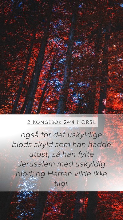 2 Kongebok 24:4 NORSK Bible Verse Image