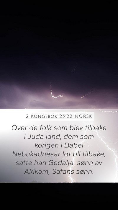 2 Kongebok 25:22 NORSK Bible Verse Image