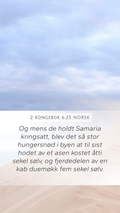 2 Kongebok 6:25 NORSK Bible Verse Image