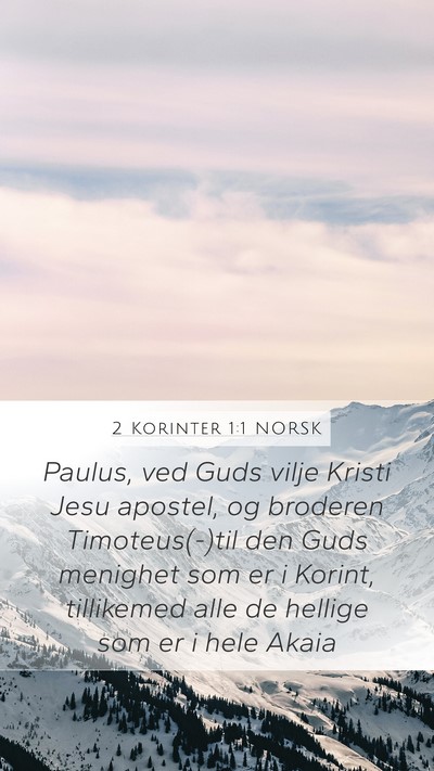 2 Korinter 1:1 NORSK Bible Verse Image