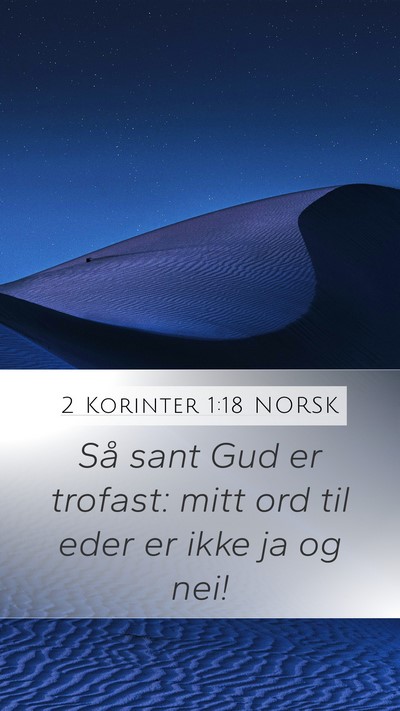 2 Korinter 1:18 NORSK Bible Verse Image