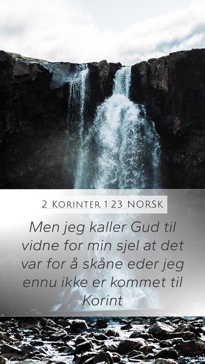 2 Korinter 1:23 NORSK Bible Verse Image