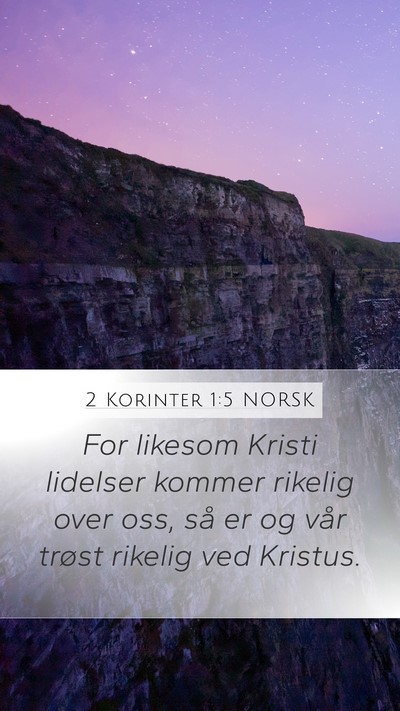 2 Korinter 1:5 NORSK Bible Verse Image