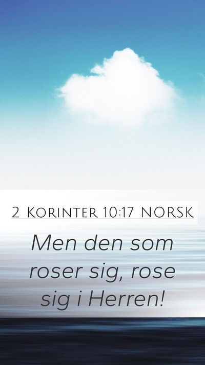 2 Korinter 10:17 NORSK Bible Verse Image
