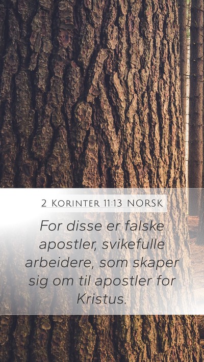 2 Korinter 11:13 NORSK Bible Verse Image