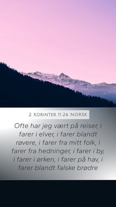 2 Korinter 11:26 NORSK Bible Verse Image
