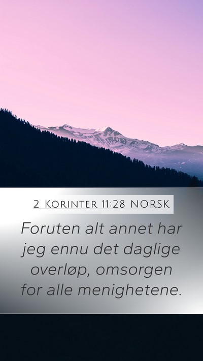 2 Korinter 11:28 NORSK Bible Verse Image