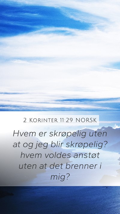 2 Korinter 11:29 NORSK Bible Verse Image
