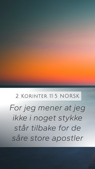 2 Korinter 11:5 NORSK Bible Verse Image