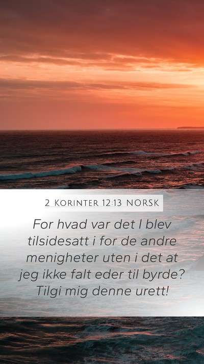 2 Korinter 12:13 NORSK Bible Verse Image
